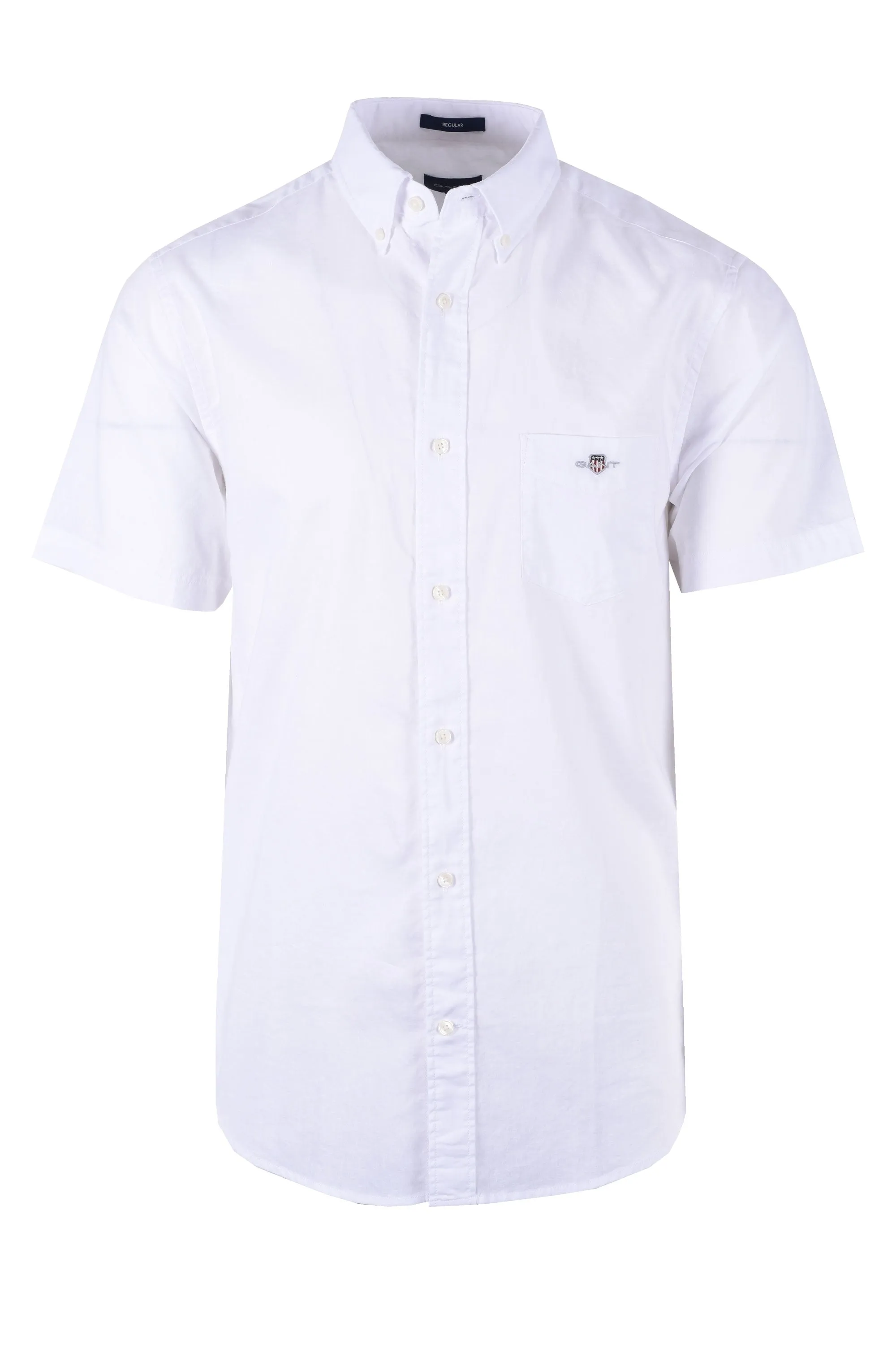 Gant Reg Cotton Linen Short Sleeve Shirt White