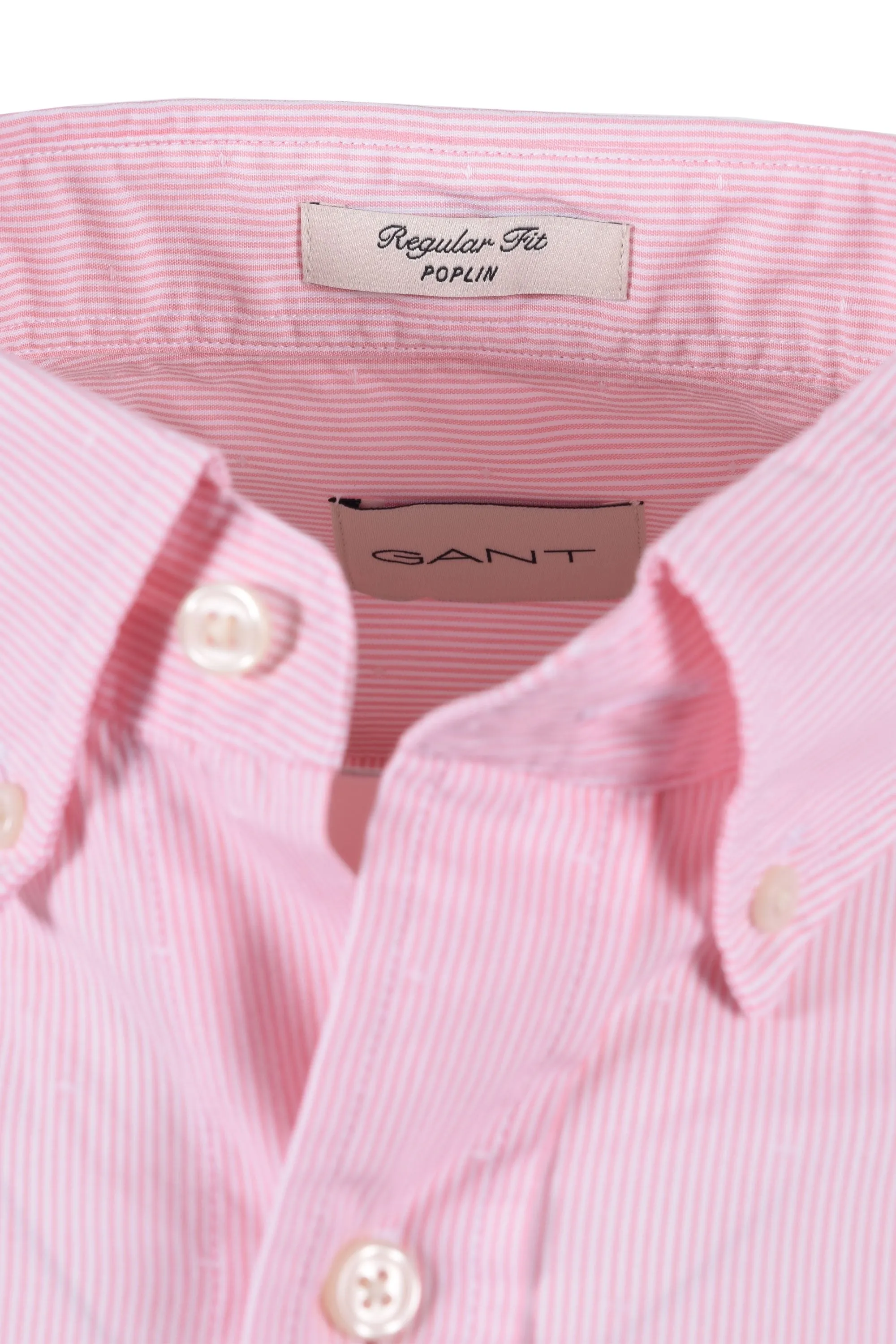 Gant Reg Dobby Dot Stripe Shirt Geranium Pink
