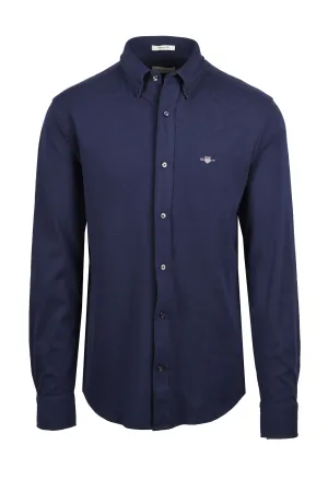 Gant Reg Jersey Pique Shirt Marine