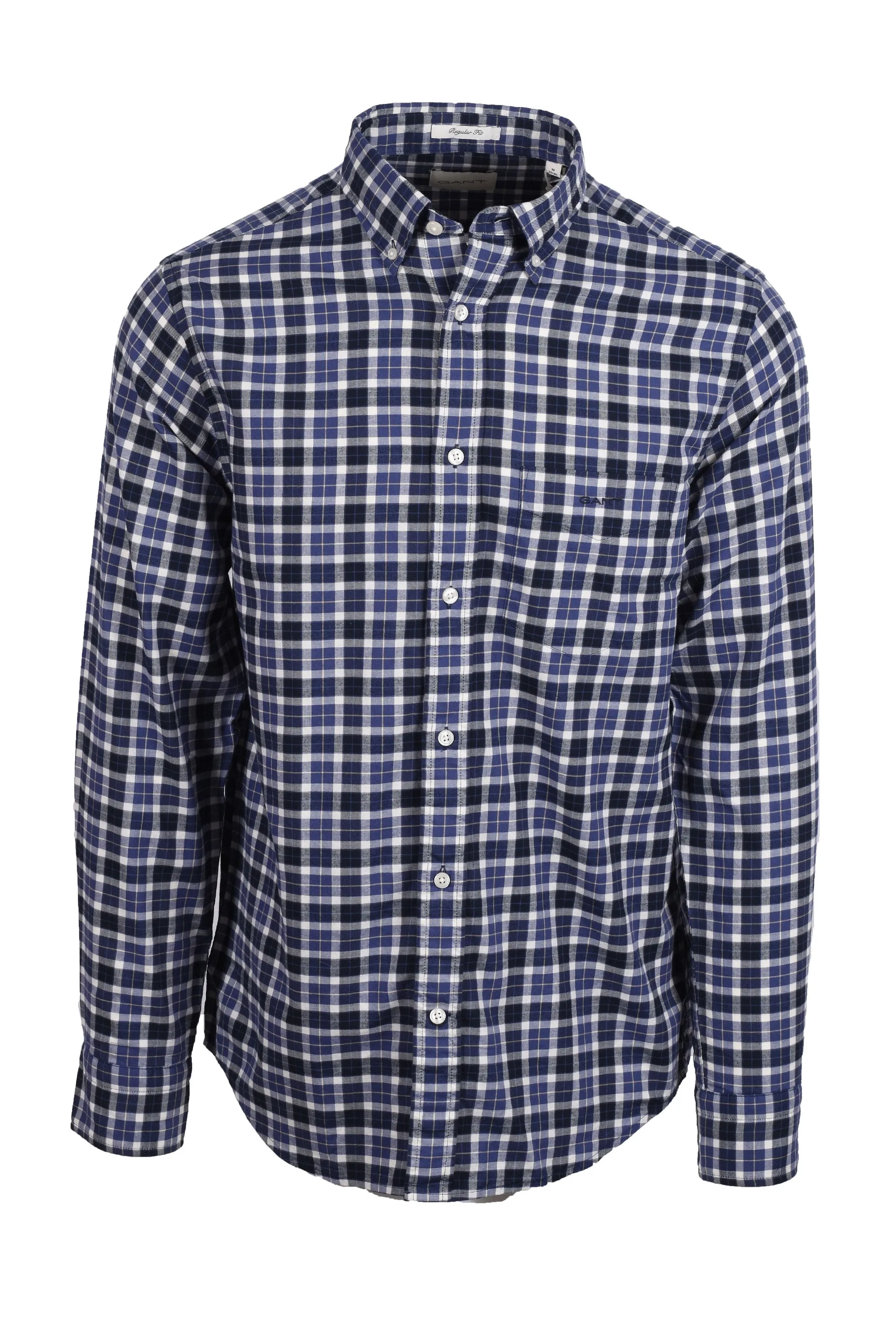 Gant Reg Light Twill Check Shirt Sailor Navy