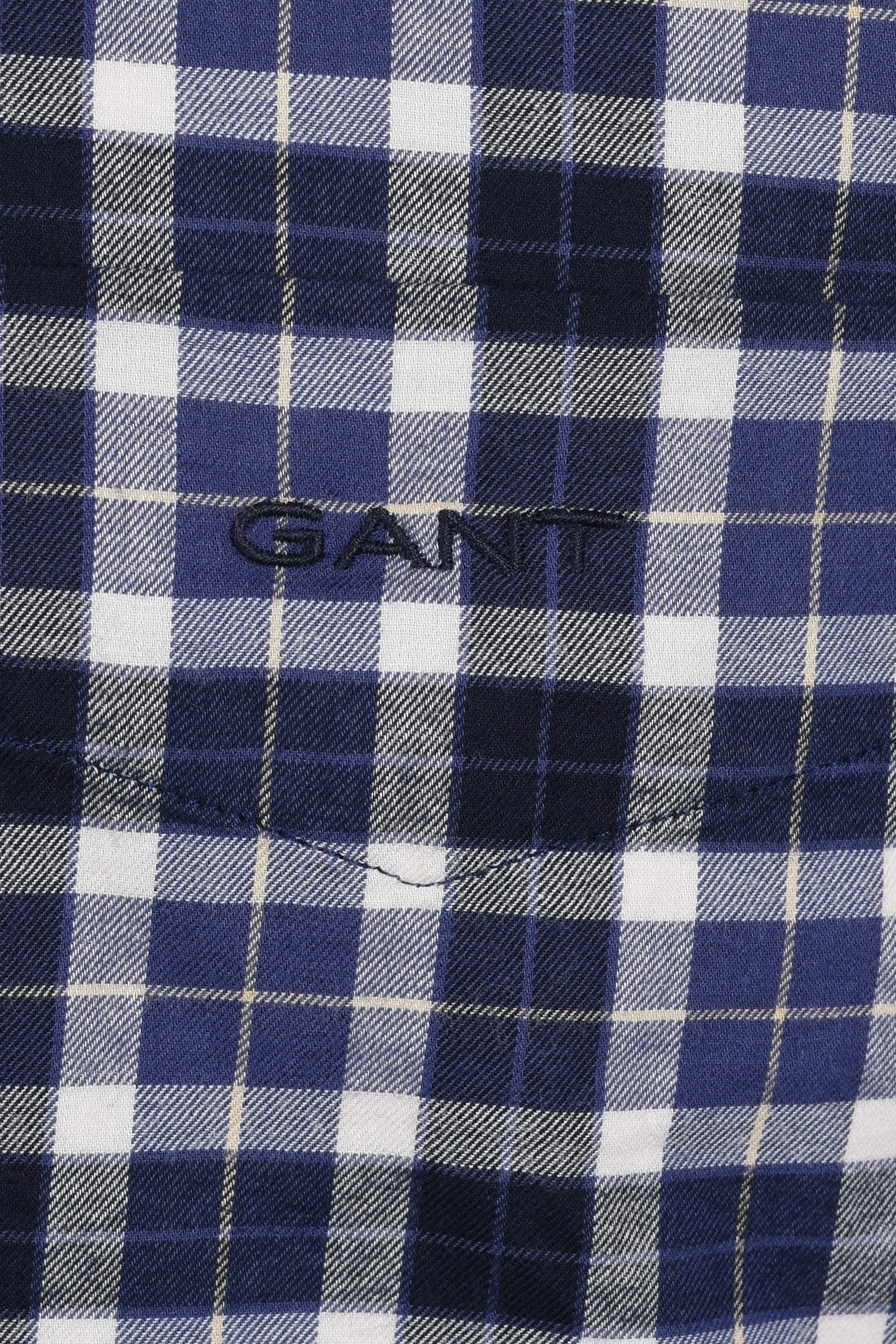 Gant Reg Light Twill Check Shirt Sailor Navy