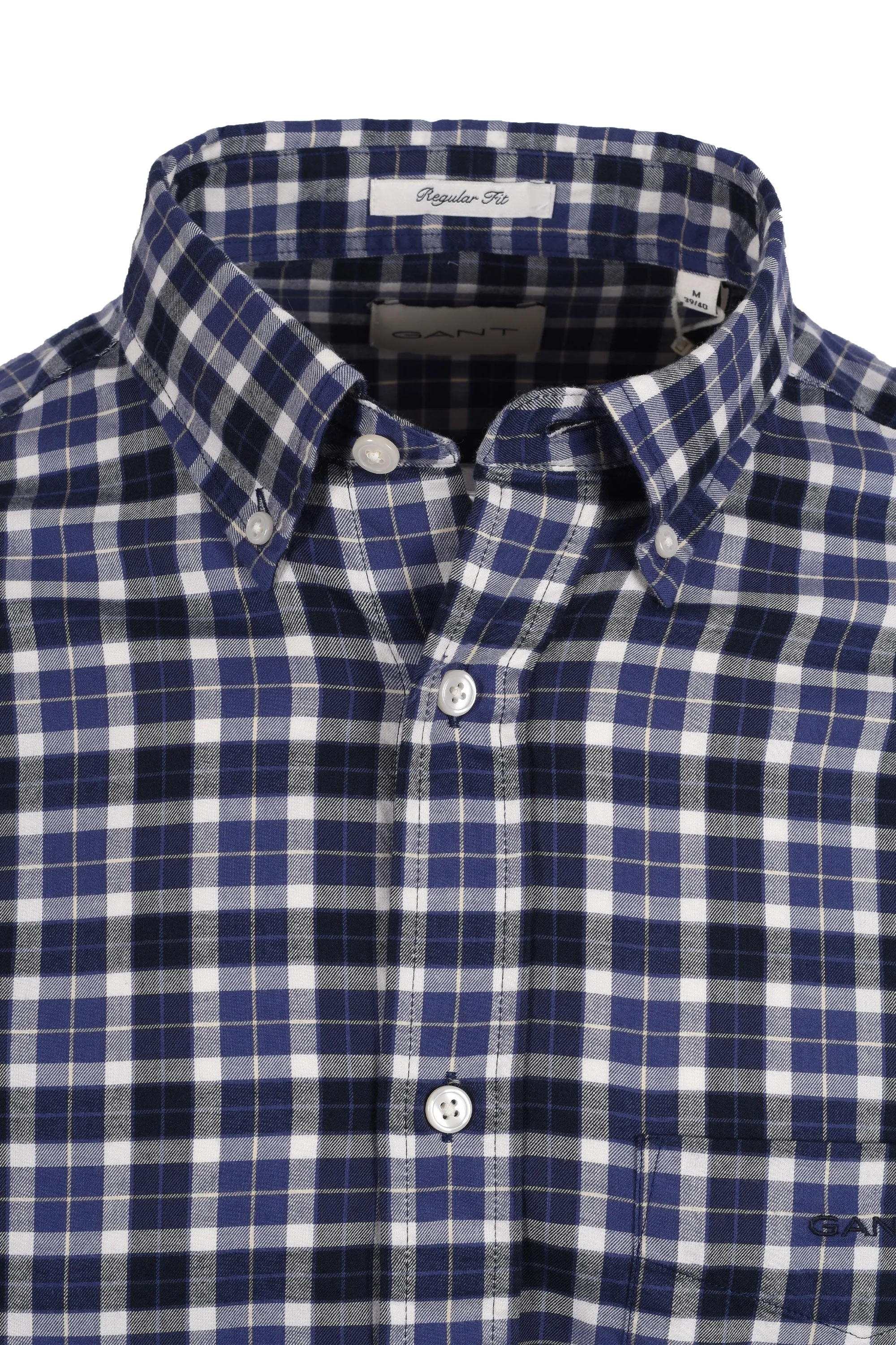 Gant Reg Light Twill Check Shirt Sailor Navy