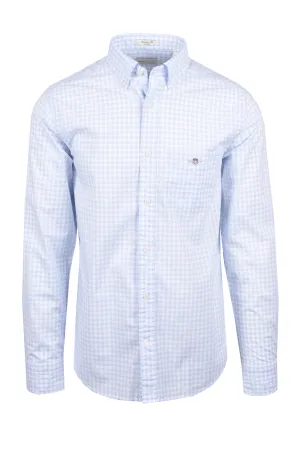 Gant Reg Poplin Gingham Shirt Light Blue