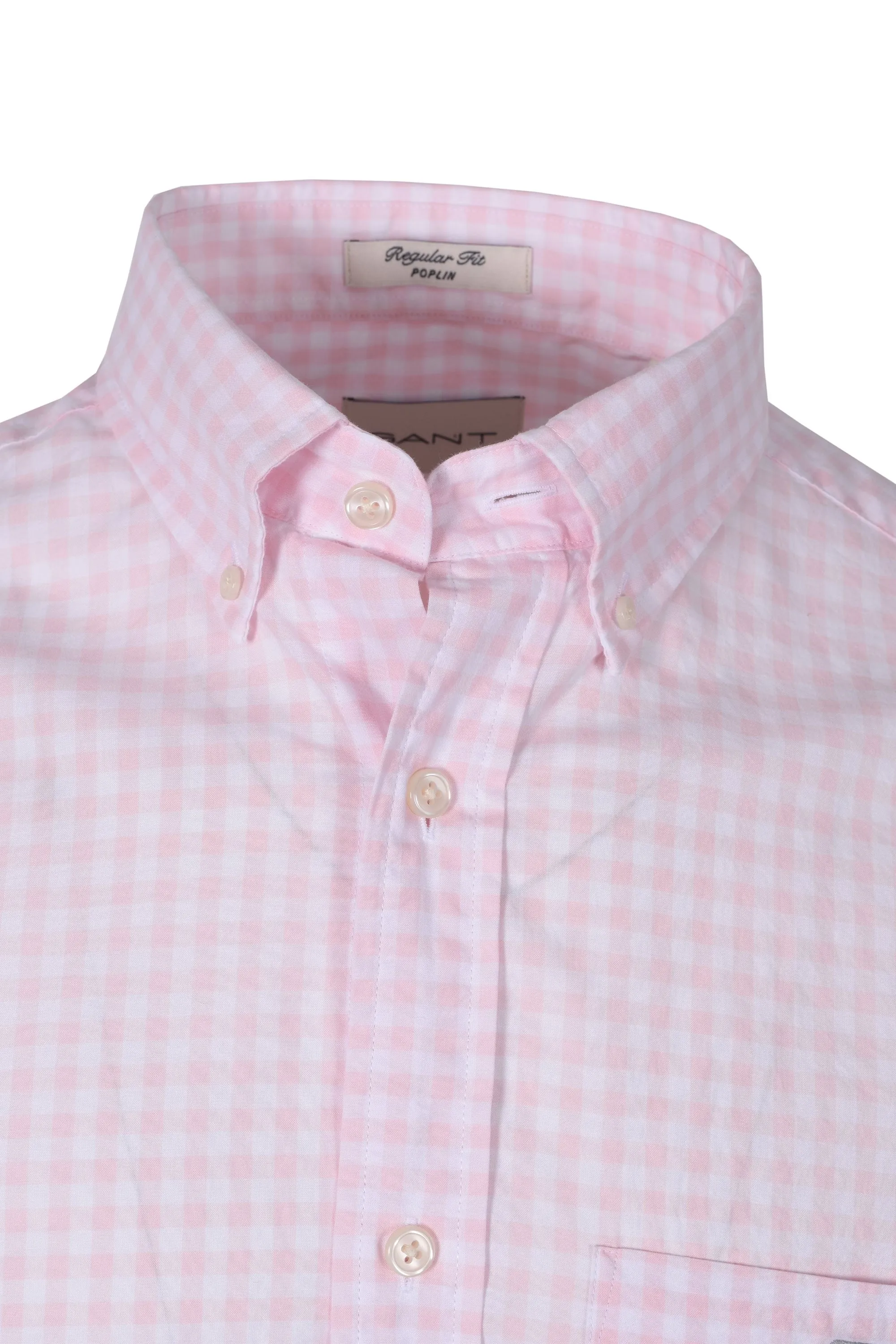 Gant Reg Poplin Gingham Shirt Light Pink