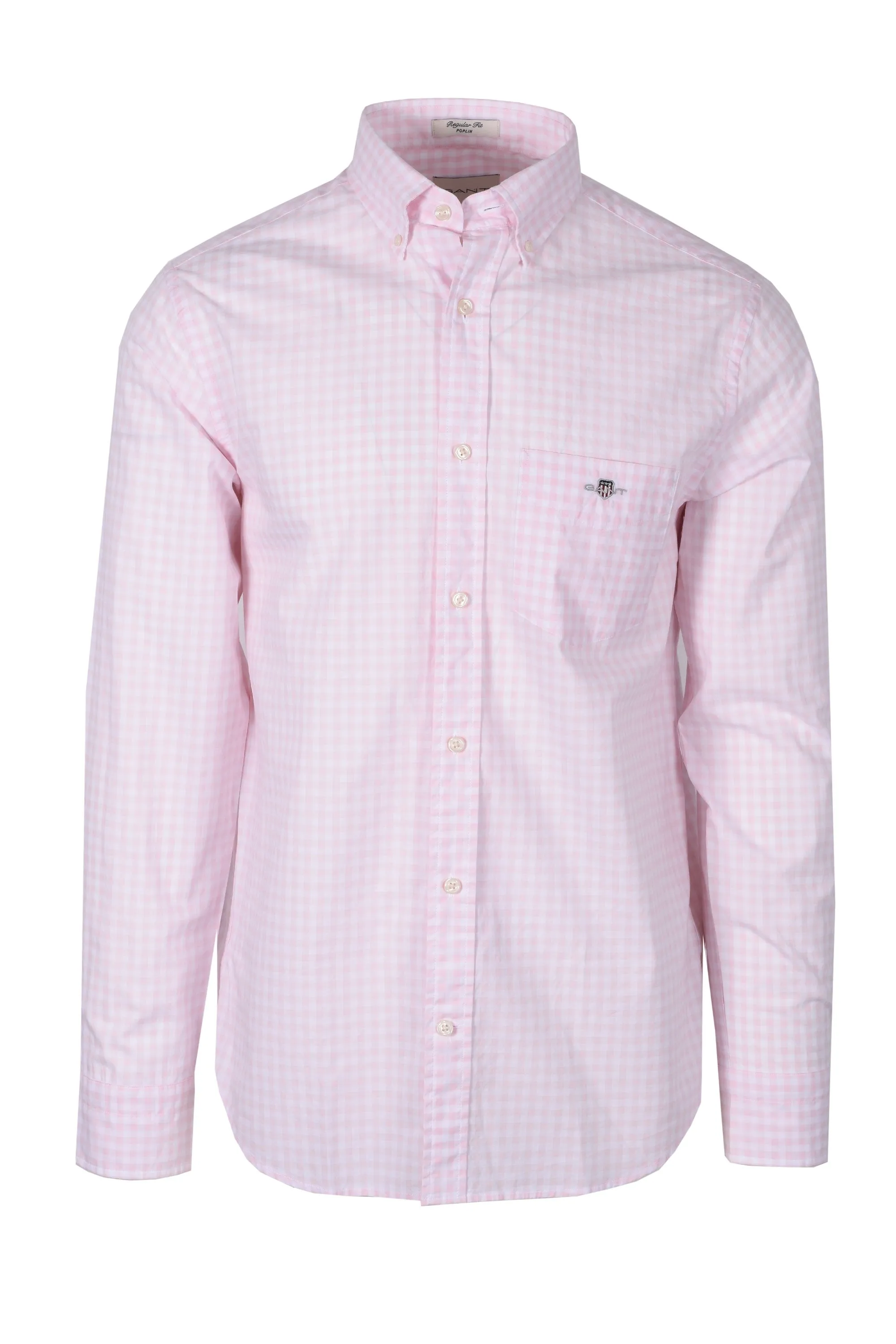 Gant Reg Poplin Gingham Shirt Light Pink