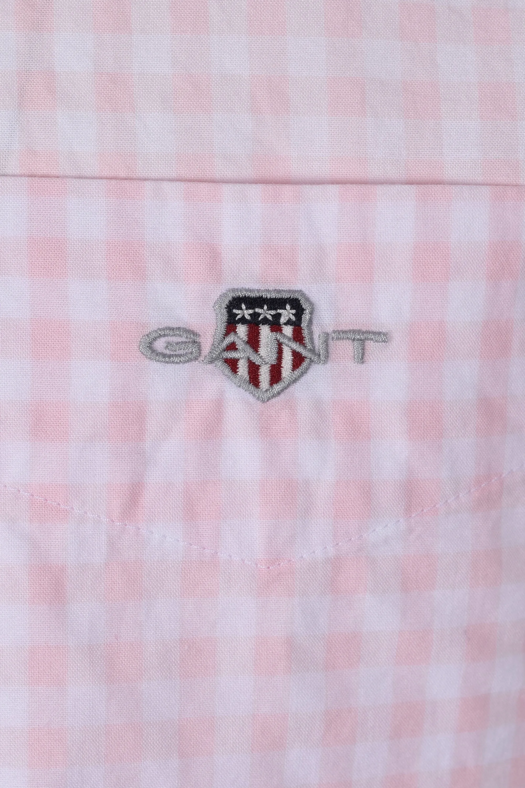 Gant Reg Poplin Gingham Shirt Light Pink