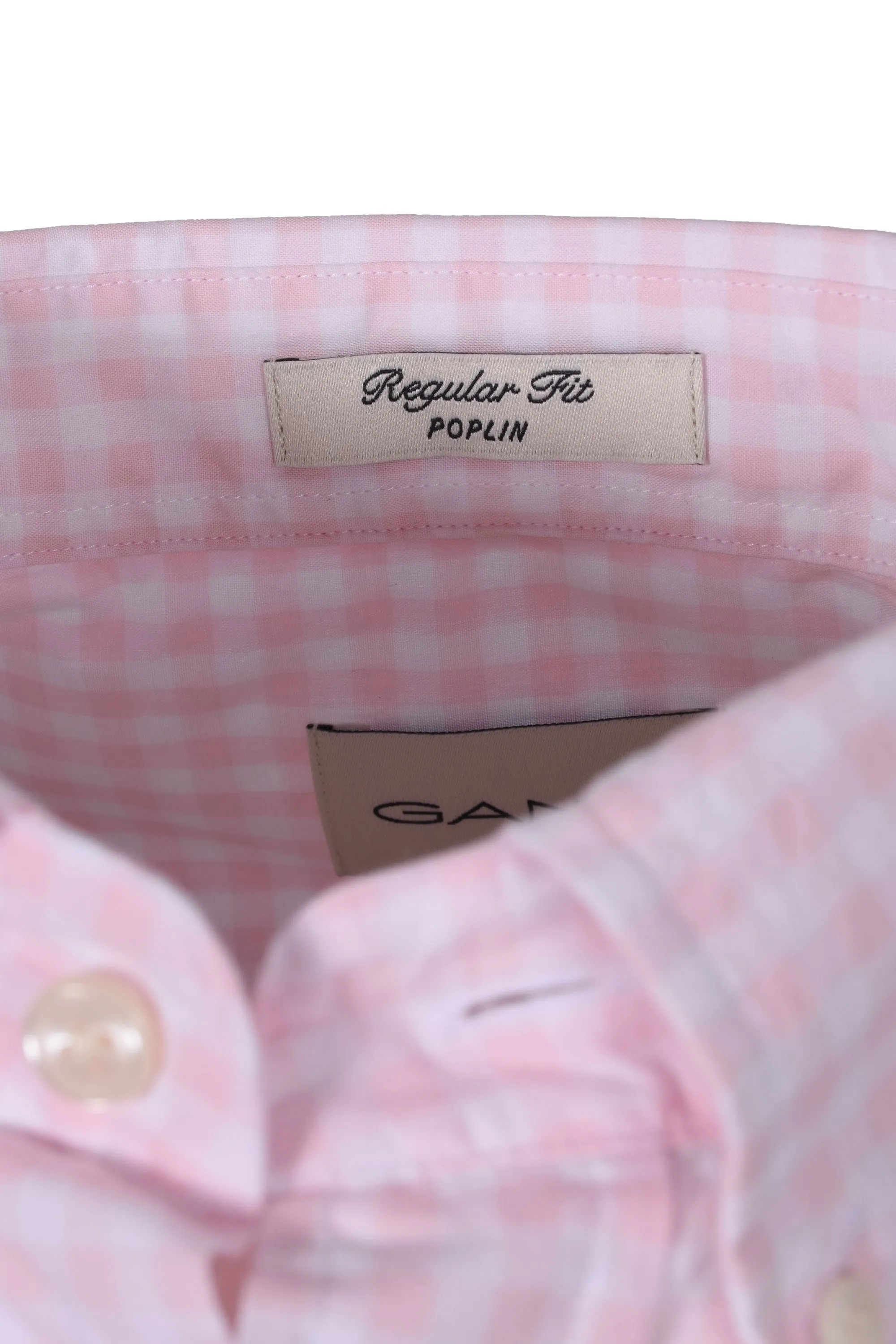 Gant Reg Poplin Gingham Shirt Light Pink