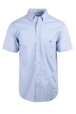 Gant Reg Poplin Short Sleeve Shirt Light Blue