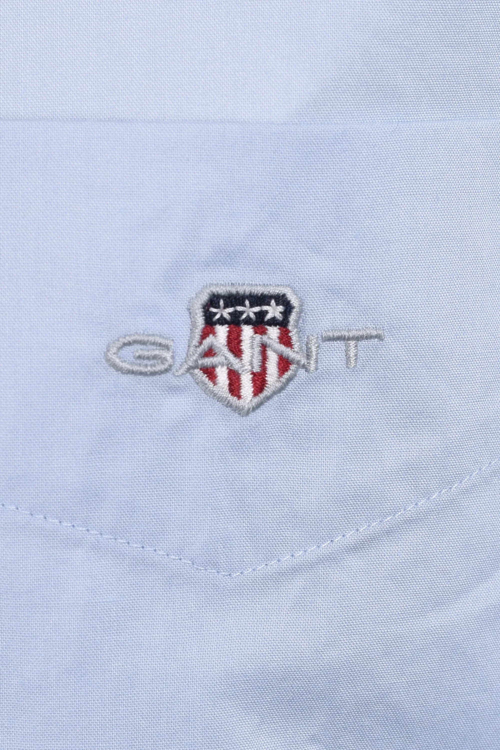 Gant Reg Poplin Short Sleeve Shirt Light Blue