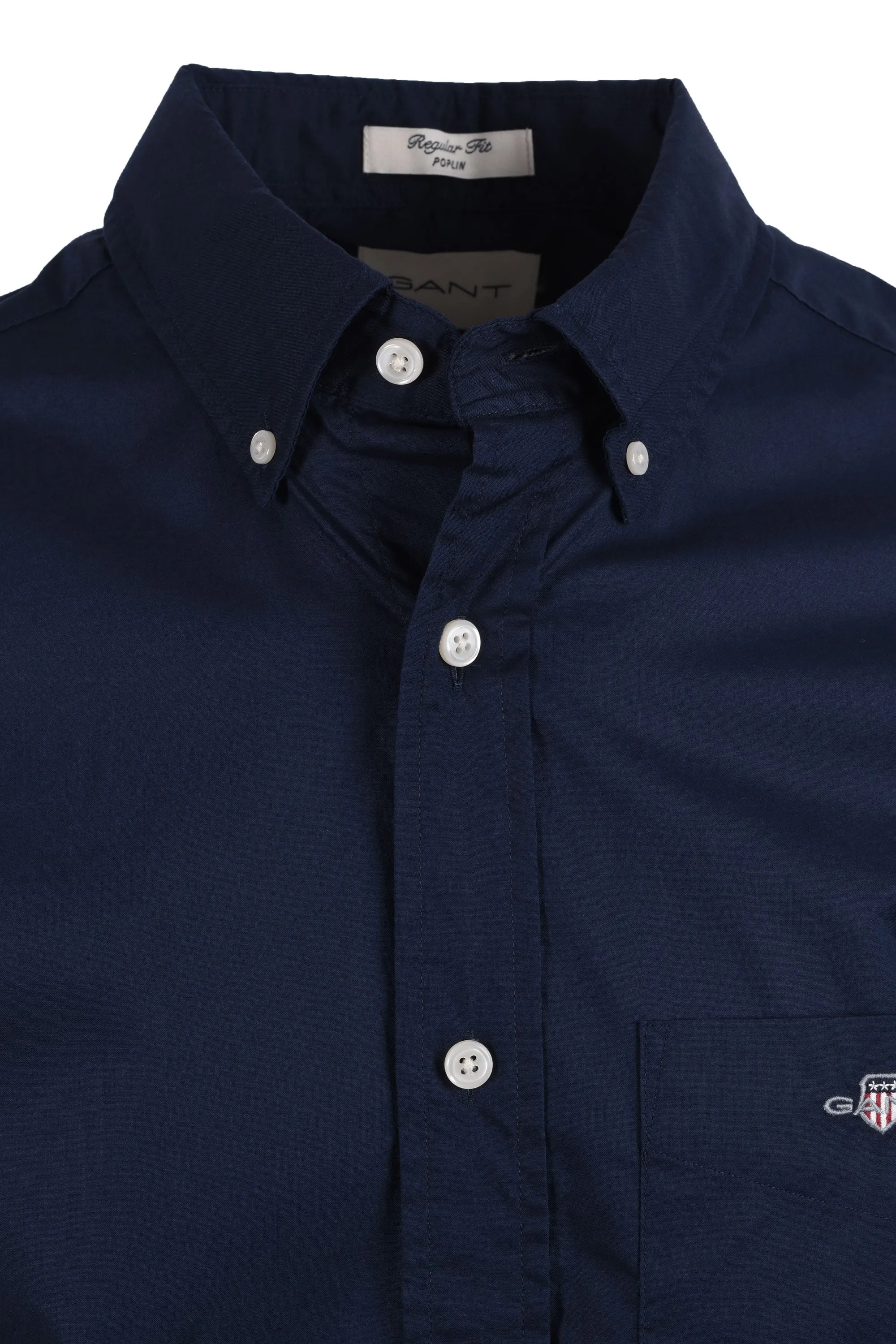 Gant Reg Poplin Short Sleeve Shirt Marine