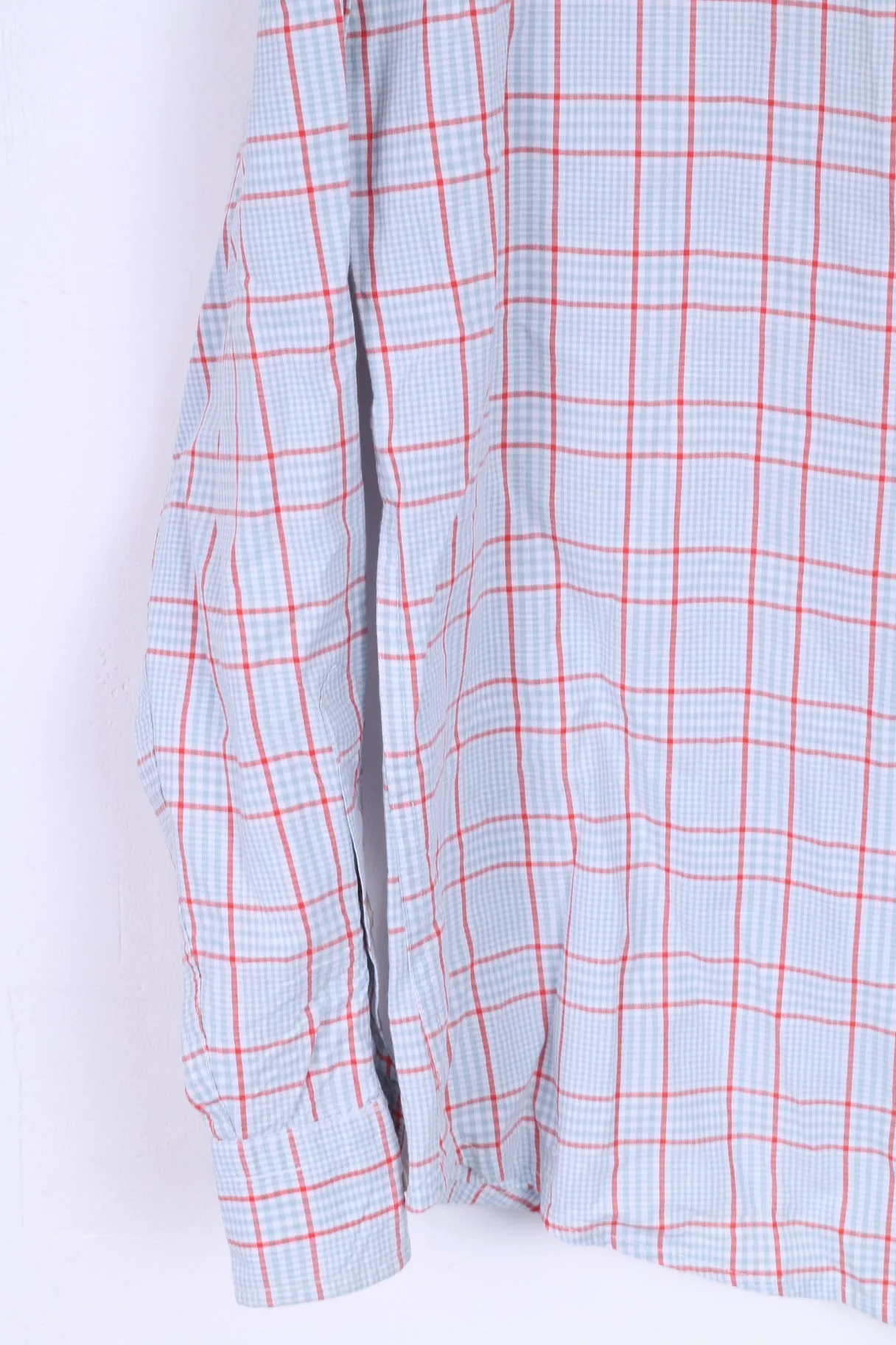 Gap Mens M Casual Shirt Cotton Mint Checkered Long Sleeve