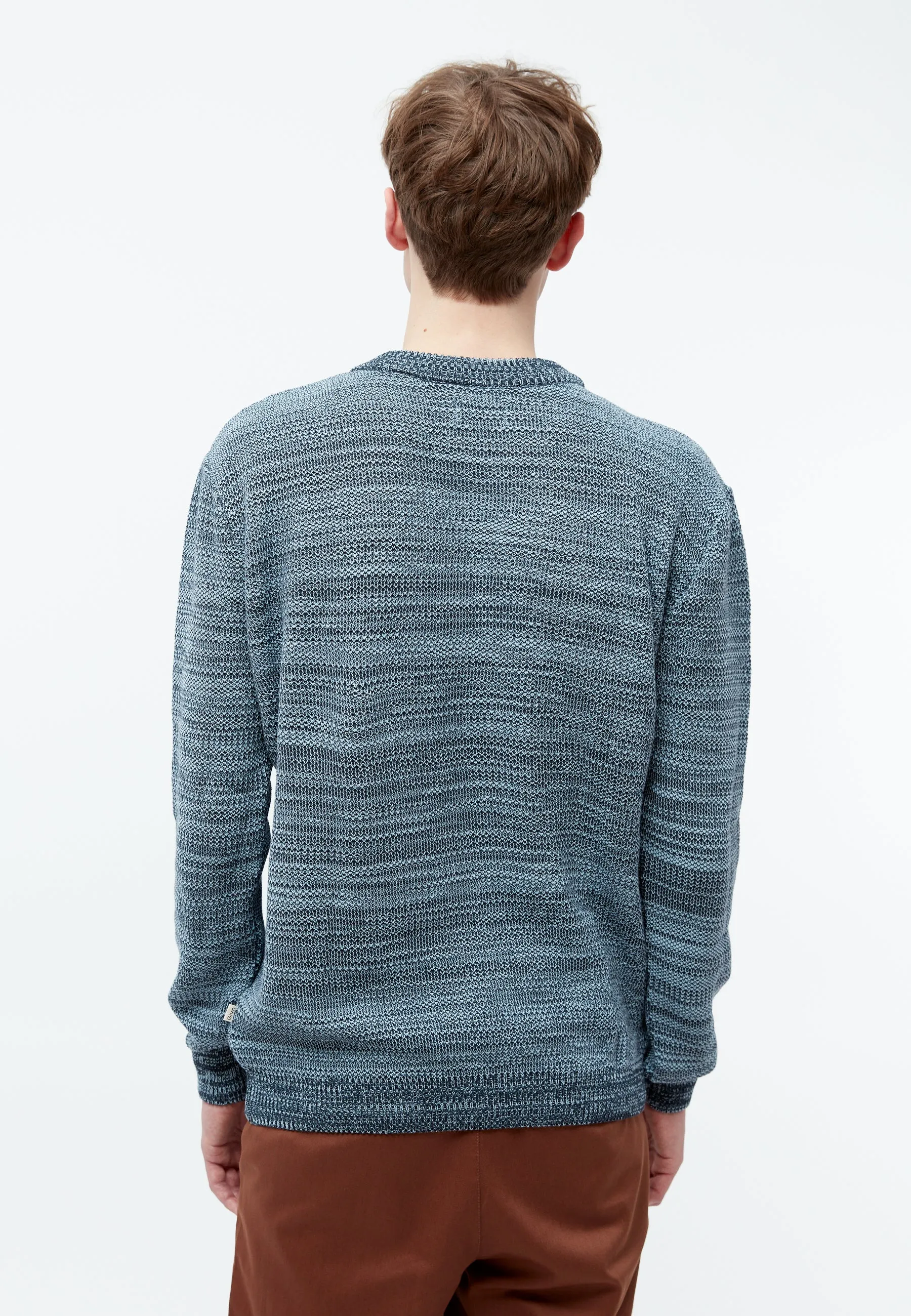 GBAIDEN Knitted Sweater Made From Organic Cotton - Midnight Blue (Melange) Givn Berlin