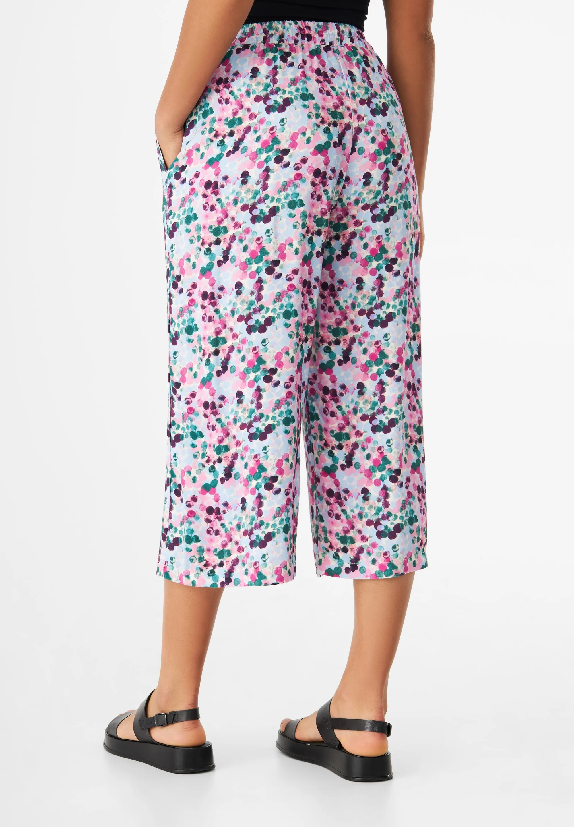 GBANNA Culottes From LENZING™ ECOVERO™ - Green / Violet (Bubbles) Givn Berlin