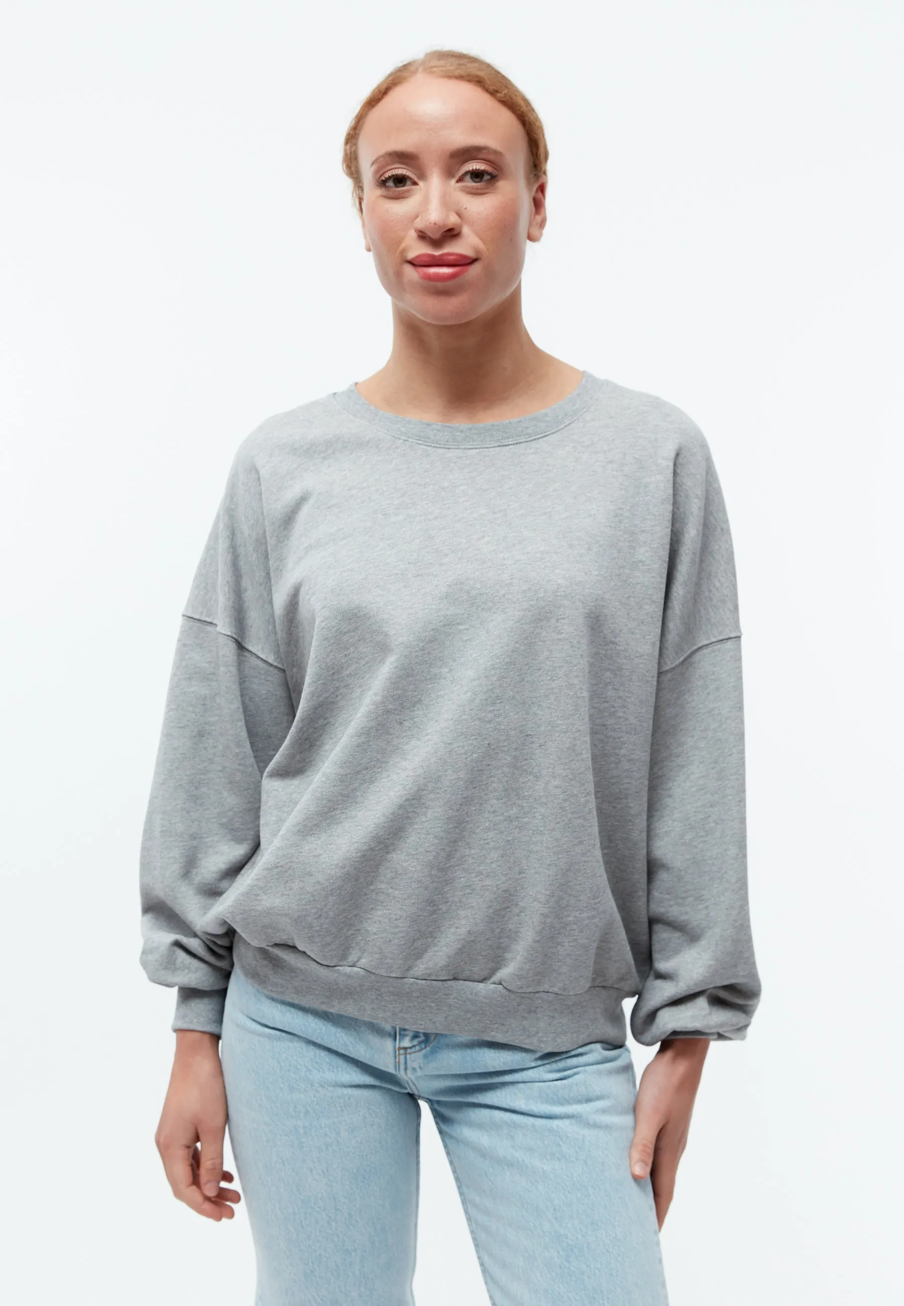 GBARIANA oversize sweater made from organic cotton - Grey Melange Givn Berlin
