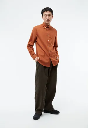 GBBENNET shirt made from organic cotton with breast pocket - Rust Givn Berlin