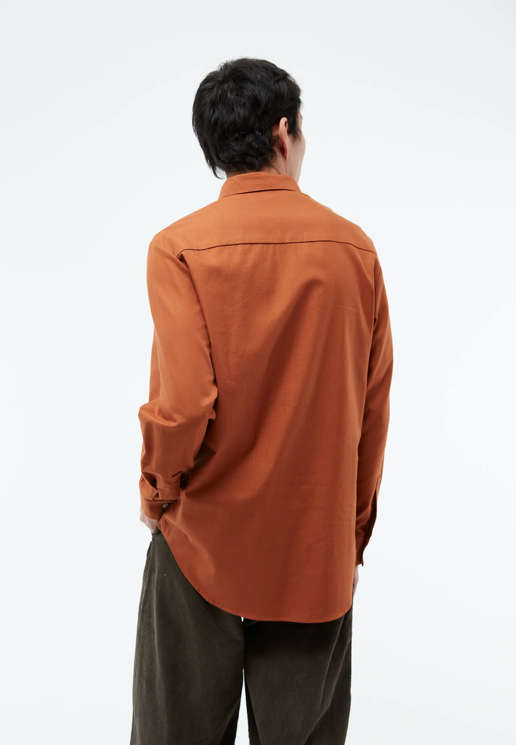 GBBENNET shirt made from organic cotton with breast pocket - Rust Givn Berlin