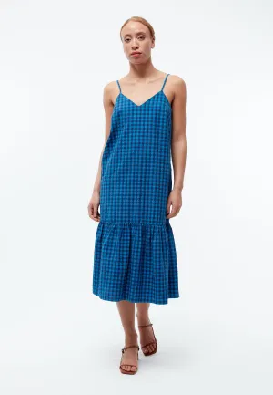 GBBRITNEY strap dress made of organic cotton seersucker - Gentle Blue / Nightshade Blue (Structure) Givn Berlin