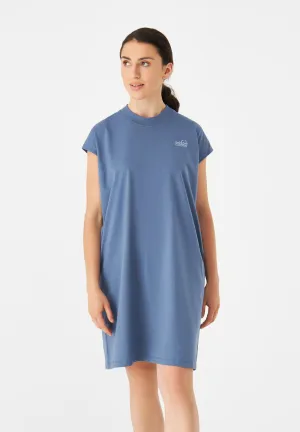 GBCAITY (SeaSun) Relaxed Fit Jersey Dress Made From Organic Cotton - Steel Blue Givn Berlin
