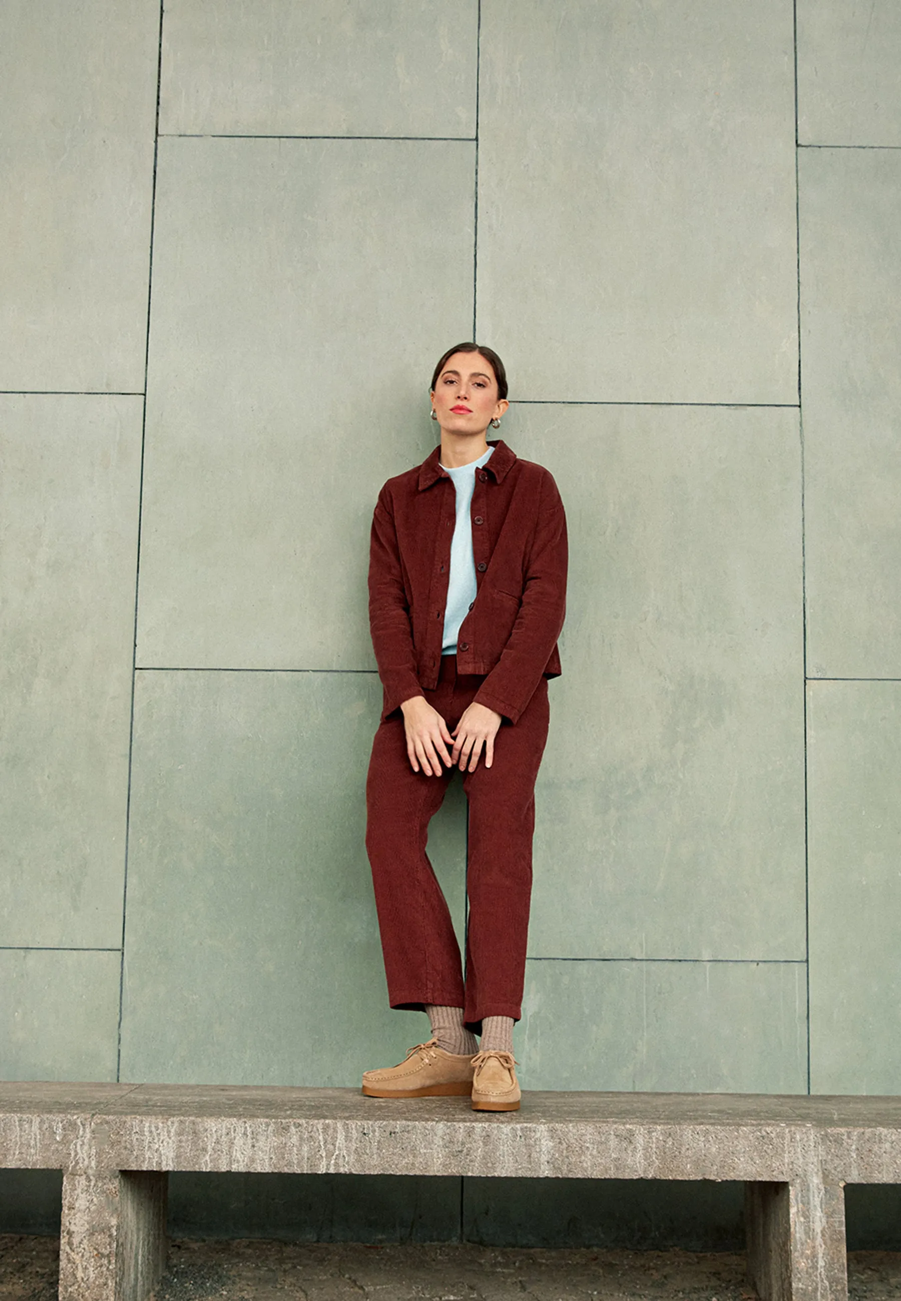 GBCLAIRE corduroy pants made from organic cotton - Intense Rust (corduroy) Givn Berlin