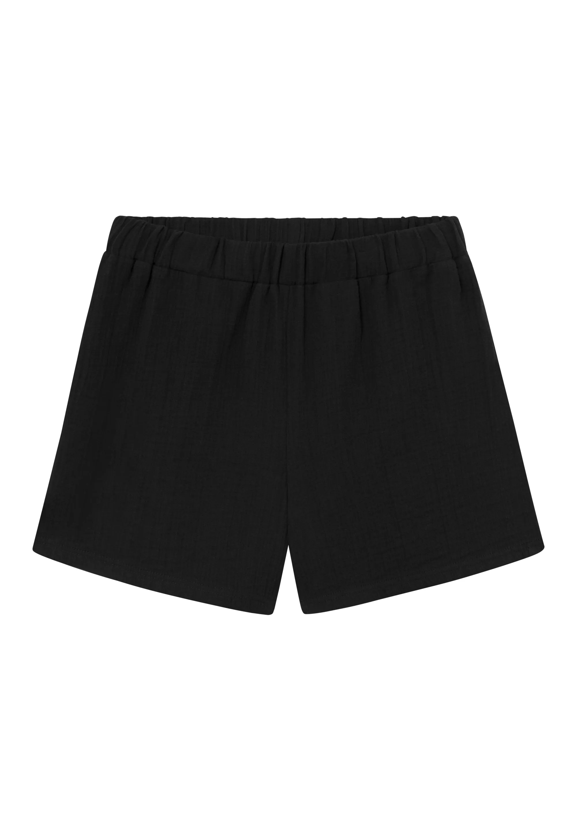 GBCLEO organic cotton muslin shorts with elastic waistband - Black (muslin) Givn Berlin