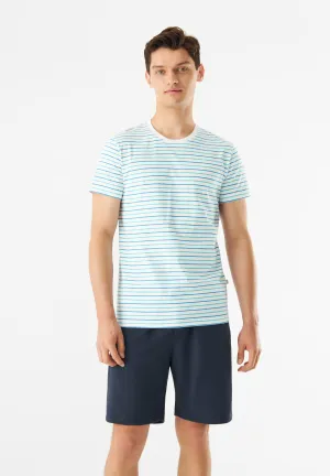 GBCOLBY T-shirt Made From Organic Cotton - Green / Blue (Stripes) Givn Berlin