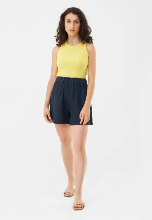 GBCOLLEEN Structured Top Made From Organic Cotton - Lemon (Waffle) Givn Berlin