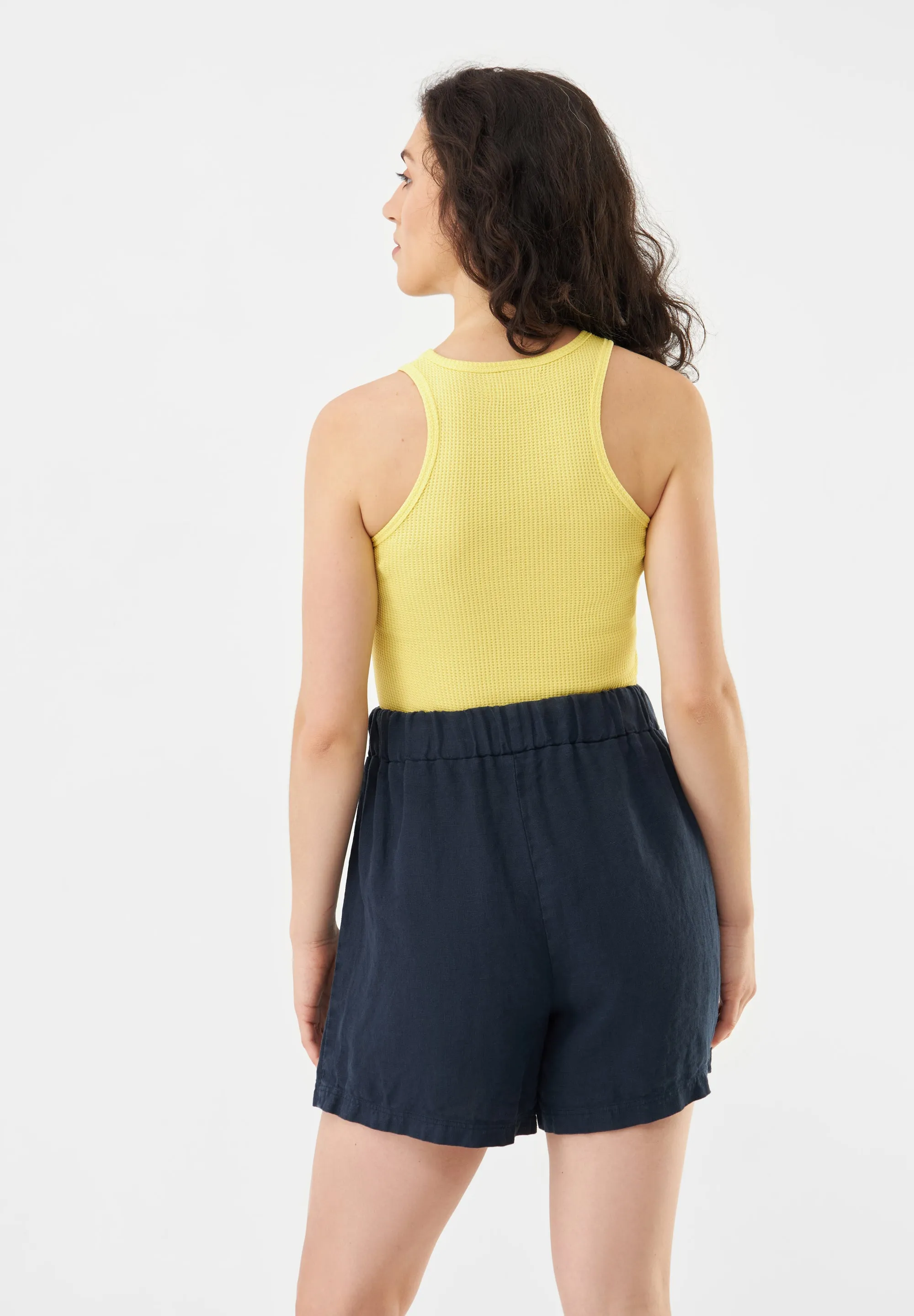 GBCOLLEEN Structured Top Made From Organic Cotton - Lemon (Waffle) Givn Berlin