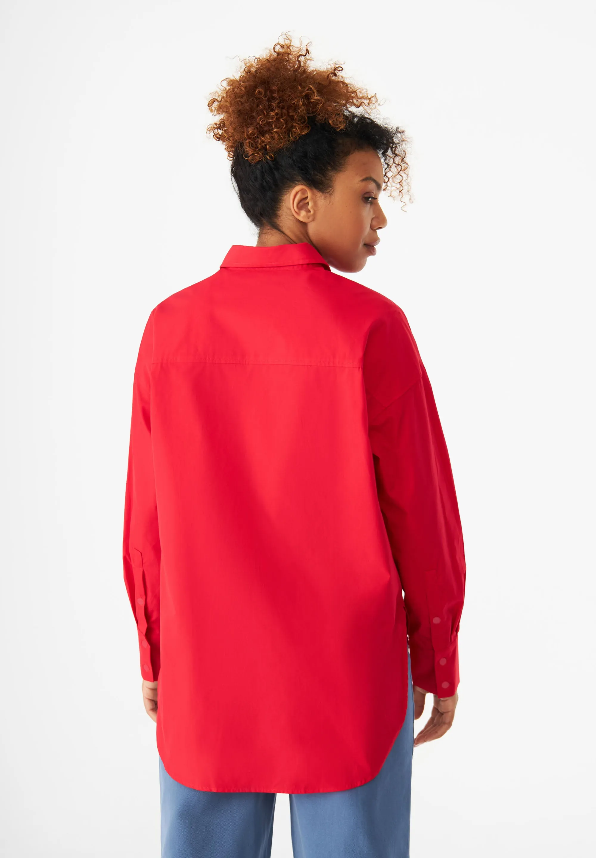 GBCOSIMA Loose Fit Blouse In Organic Cotton - Strawberry Givn Berlin