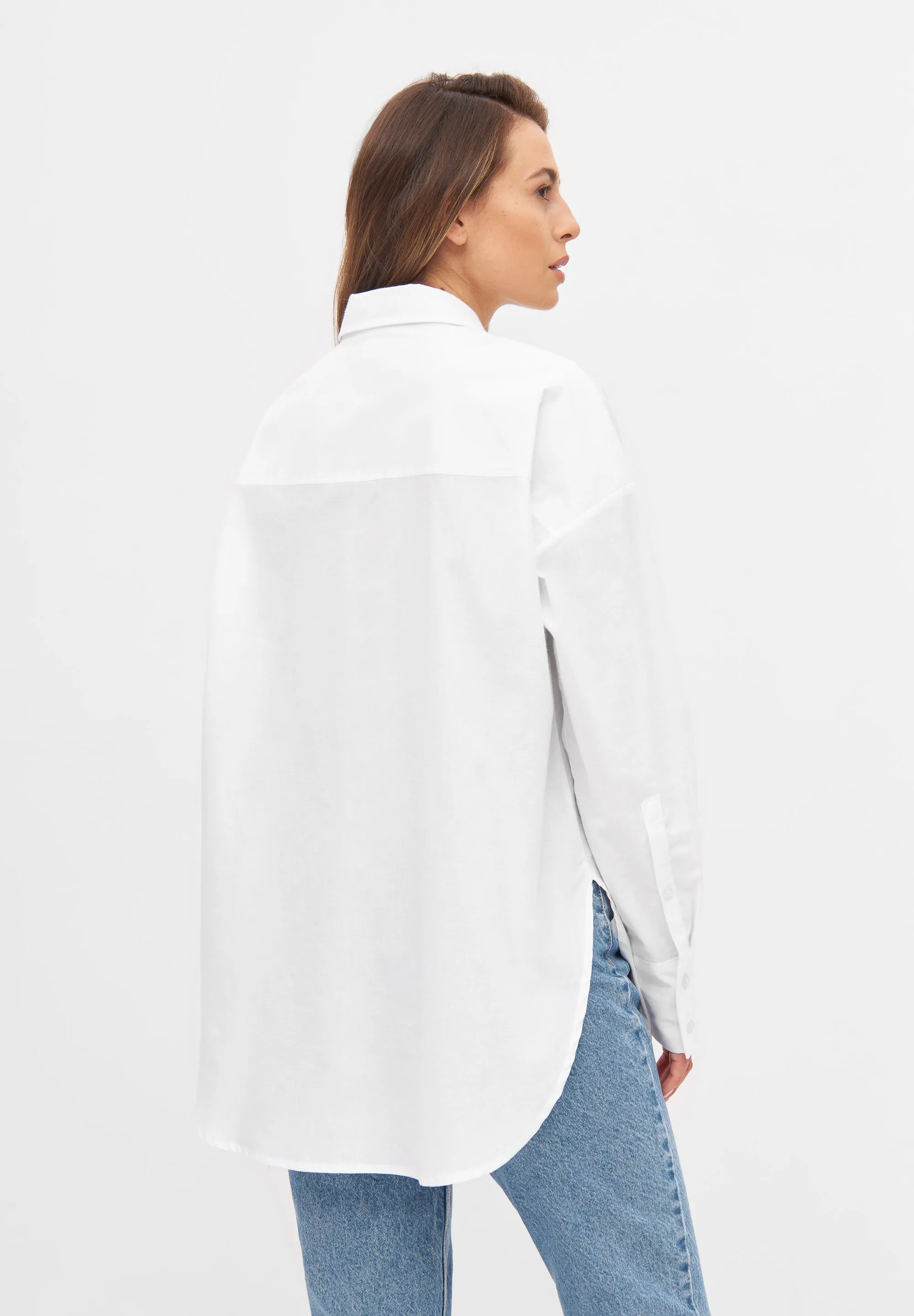 GBCOSIMA Loose Fit Blouse In Organic Cotton - White Givn Berlin