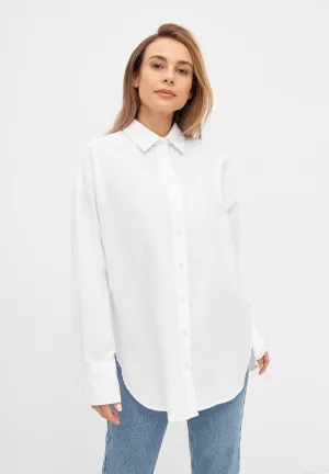 GBCOSIMA Loose Fit Blouse In Organic Cotton - White Givn Berlin