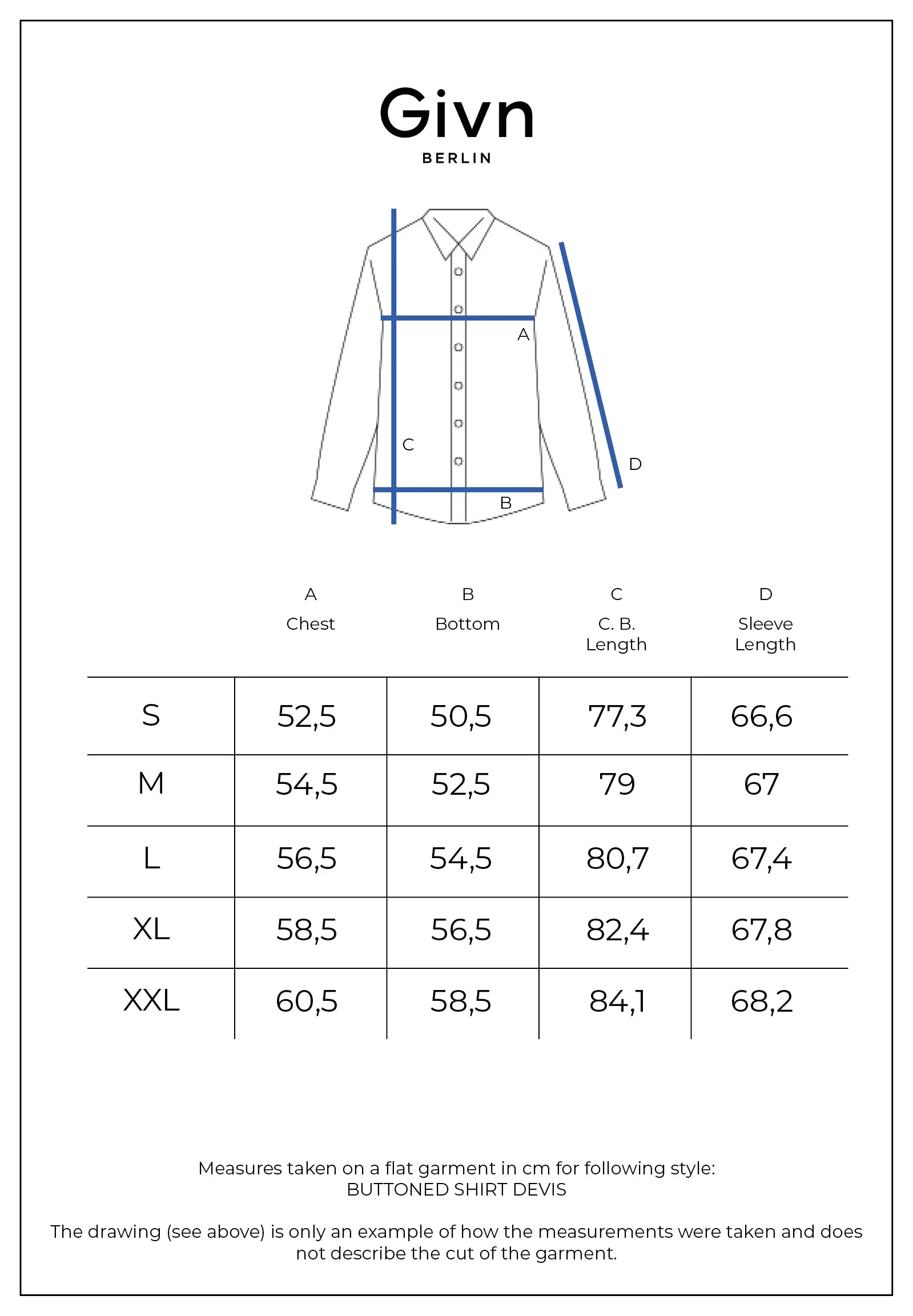 GBDEVIS Denim Shirt Made From Organic Cotton - Dark Blue (Denim) Givn Berlin