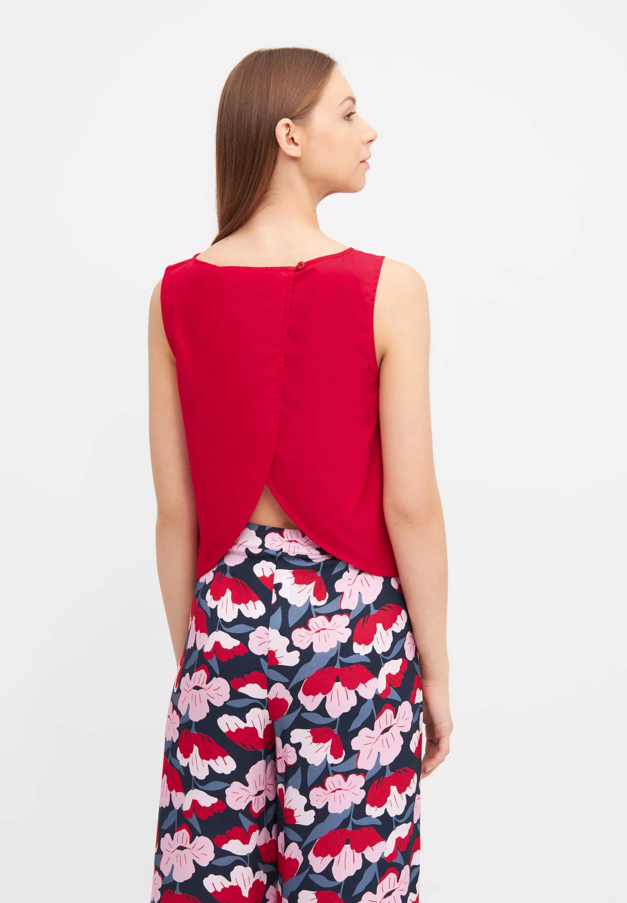GBDOROTHY cotton top with back detail - Strawberry Givn Berlin
