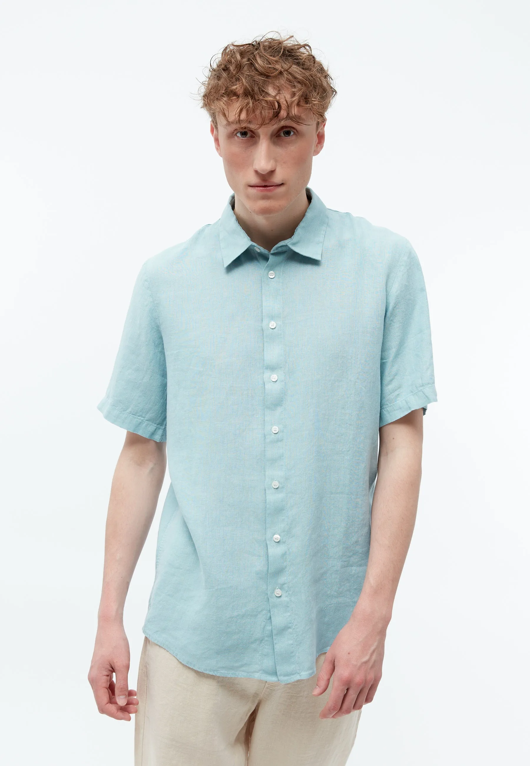 GBDYLAN regular linen short sleeve shirt - Irish Mint (Linen) Givn Berlin