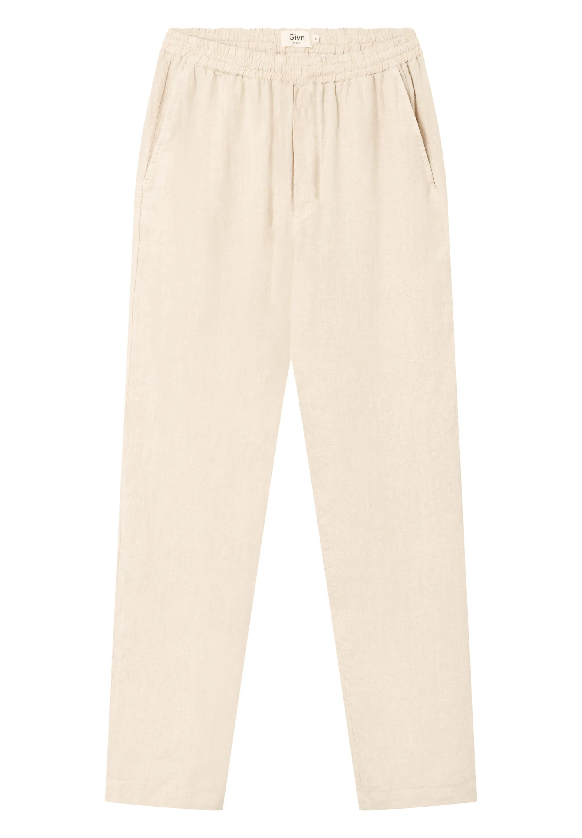 GBERIC Linen Chinos With Elastic Waistband - Beige (Linen) Givn Berlin