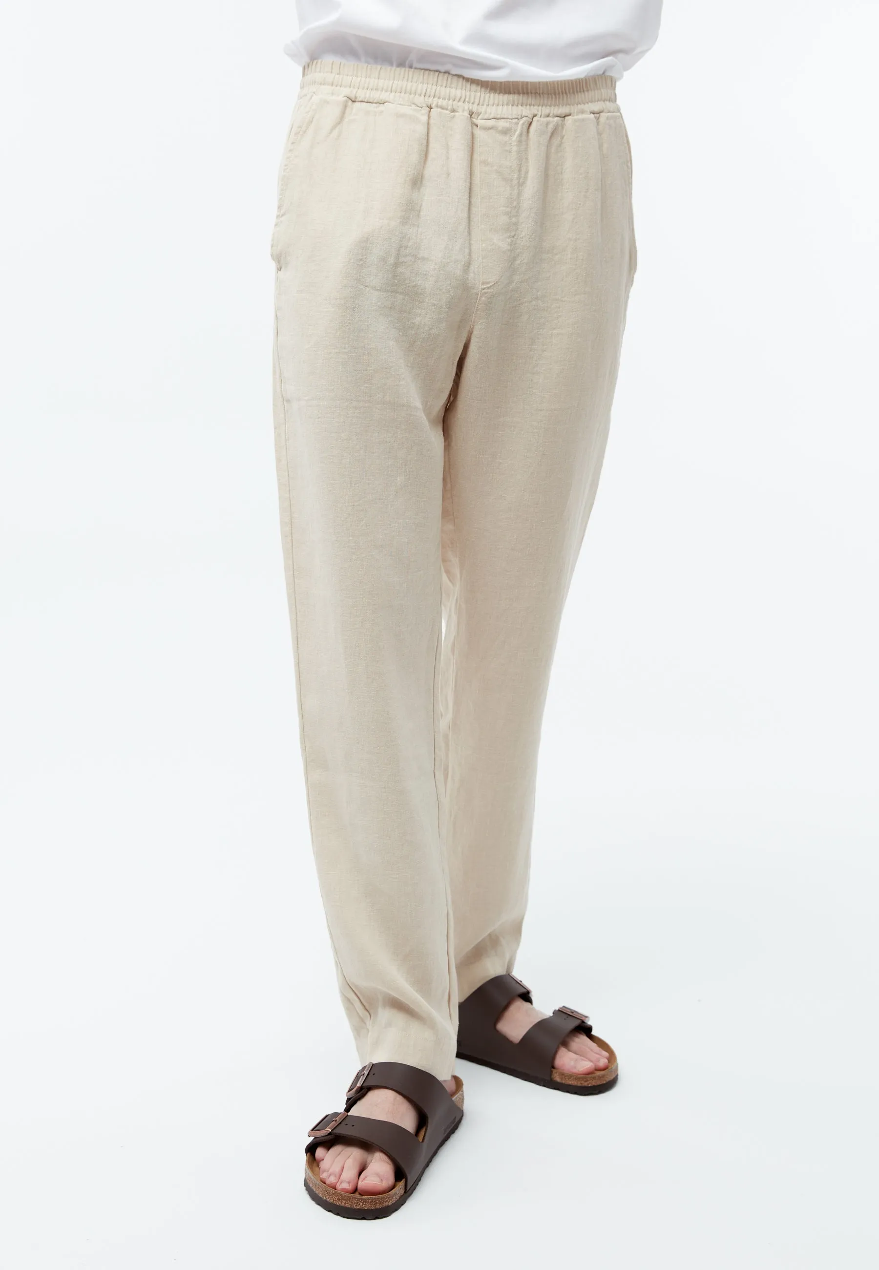 GBERIC Linen Chinos With Elastic Waistband - Beige (Linen) Givn Berlin