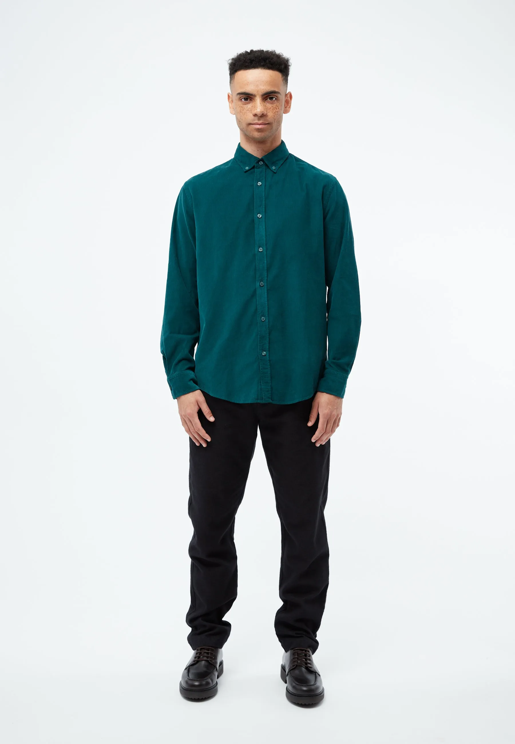 GBFABIO corduroy shirt made from organic cotton - Dark Teal (corduroy) Givn Berlin