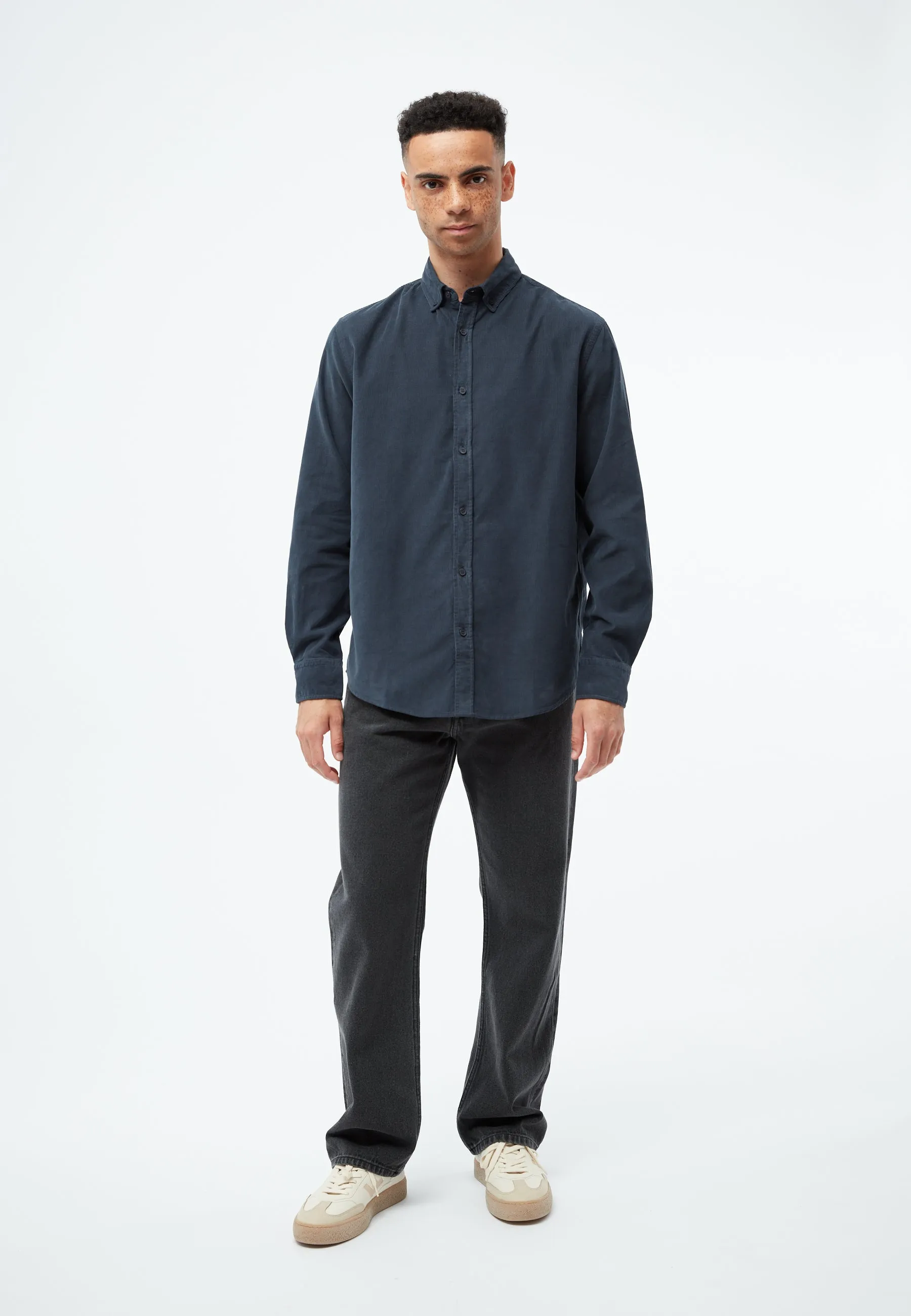 GBFABIO corduroy shirt made from organic cotton - Midnight Blue (corduroy) Givn Berlin