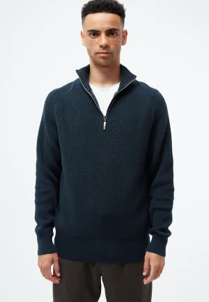 GBFINNEGAN relaxed fit troyer made from organic cotton - Midnight Blue Givn Berlin