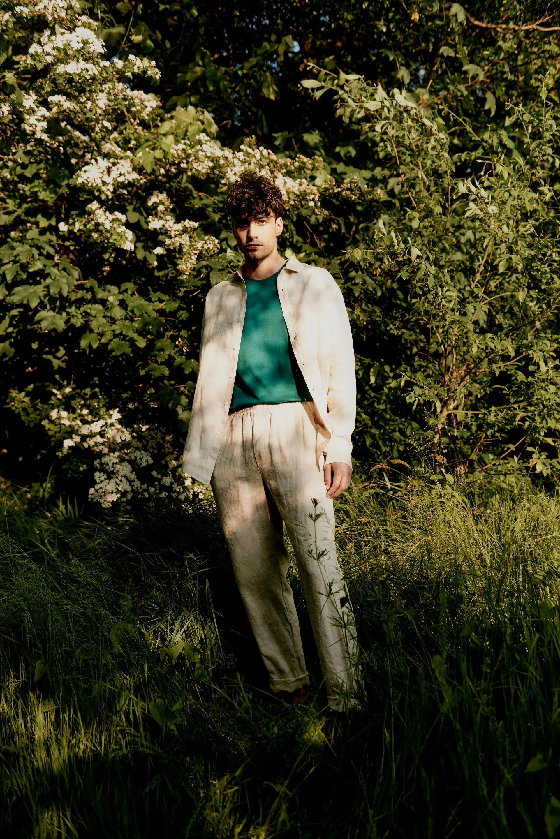 GBKAMIL linen shirt with classic turn-down collar - Beige (Linen) Givn Berlin
