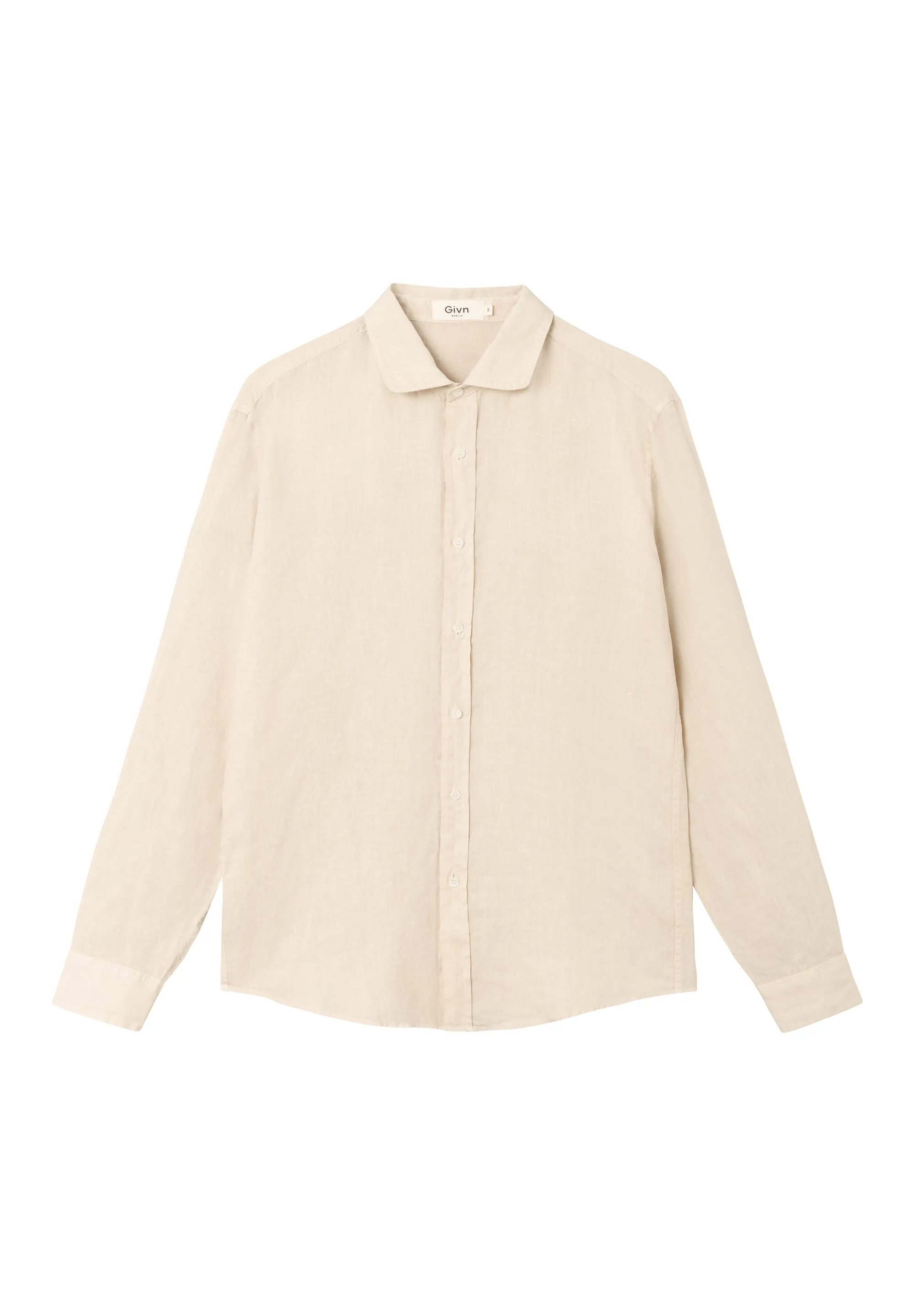GBKAMIL linen shirt with classic turn-down collar - Beige (Linen) Givn Berlin