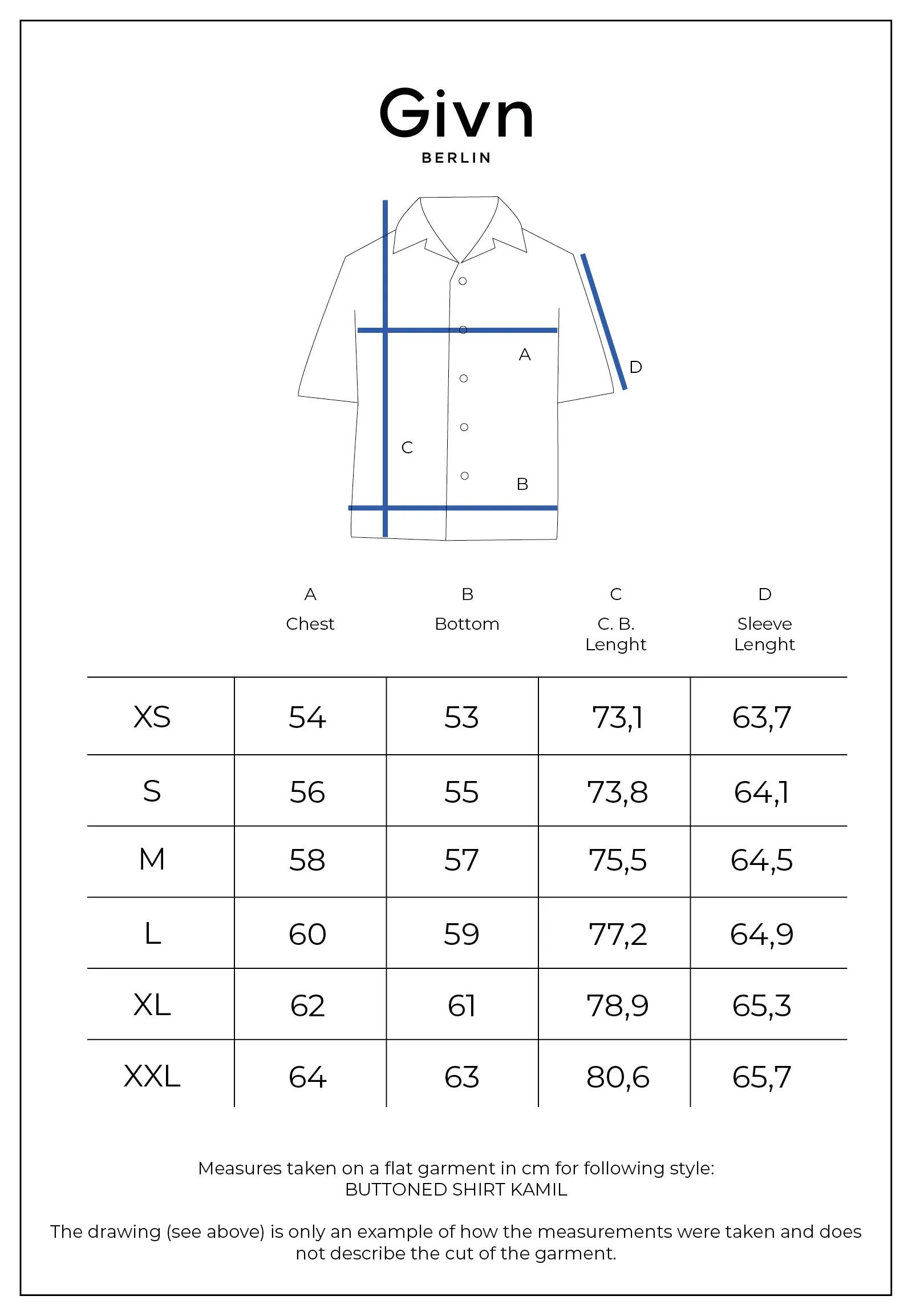 GBKAMIL linen shirt with classic turn-down collar - French Blue (Linen) Givn Berlin
