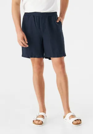 GBLAURIN Linen Shorts With Elastic Waistband - Midnight Blue (Linen) Givn Berlin