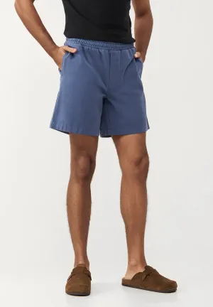 GBLAURIN Organic Cotton Shorts With Eastic Waistband - Steel Blue Givn Berlin