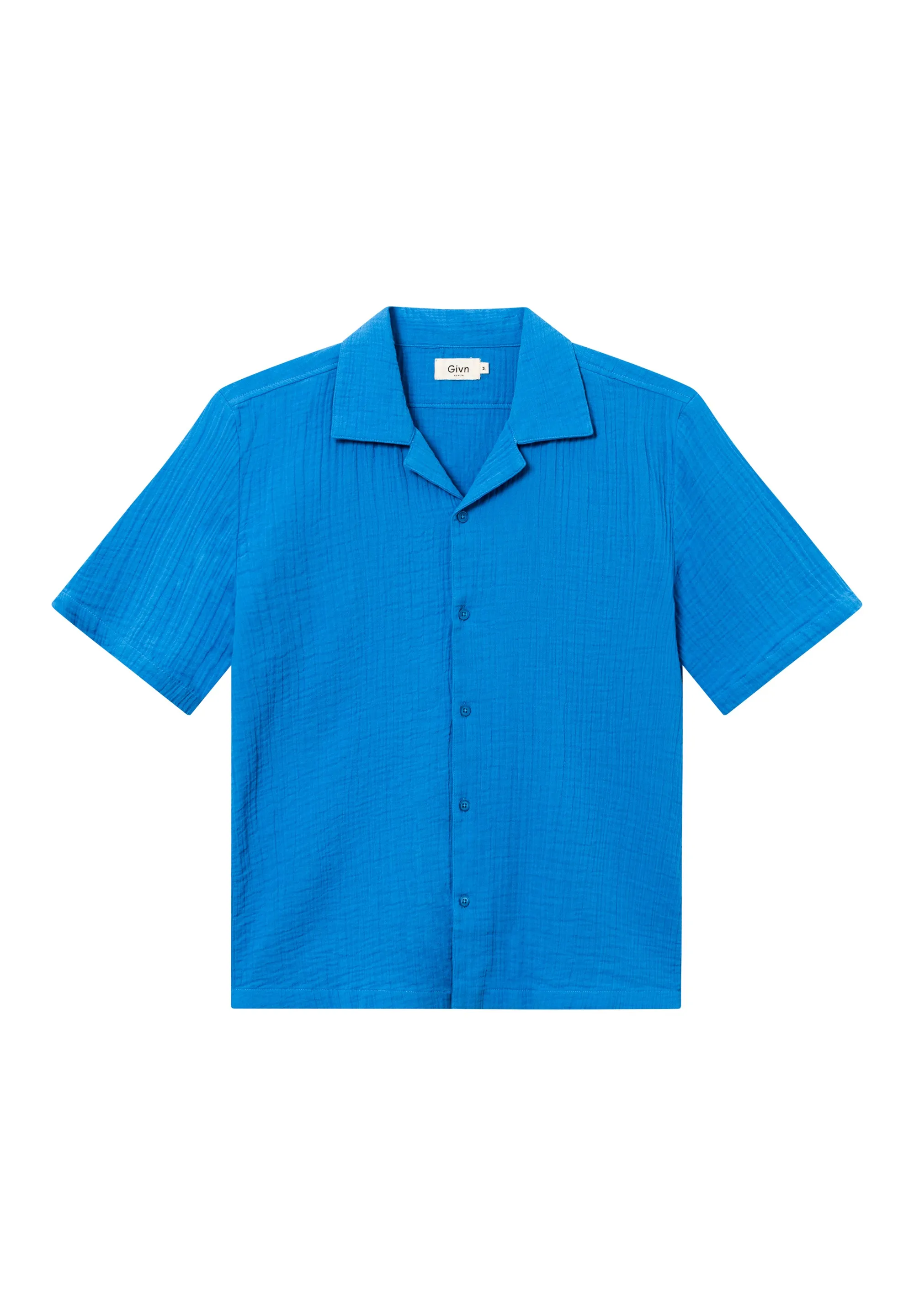 GBLUCA short sleeve shirt made from organic cotton - French Blue (muslin) Givn Berlin