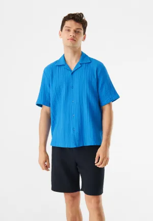GBLUCA short sleeve shirt made from organic cotton - French Blue (muslin) Givn Berlin