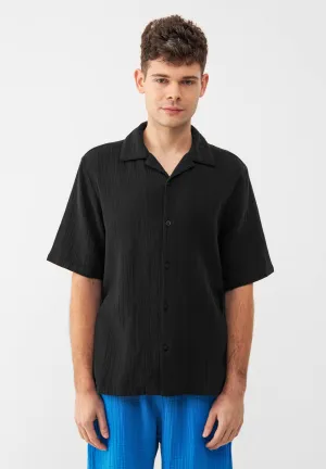 GBLUCA short-sleeved shirt made from organic cotton - Black (muslin) Givn Berlin