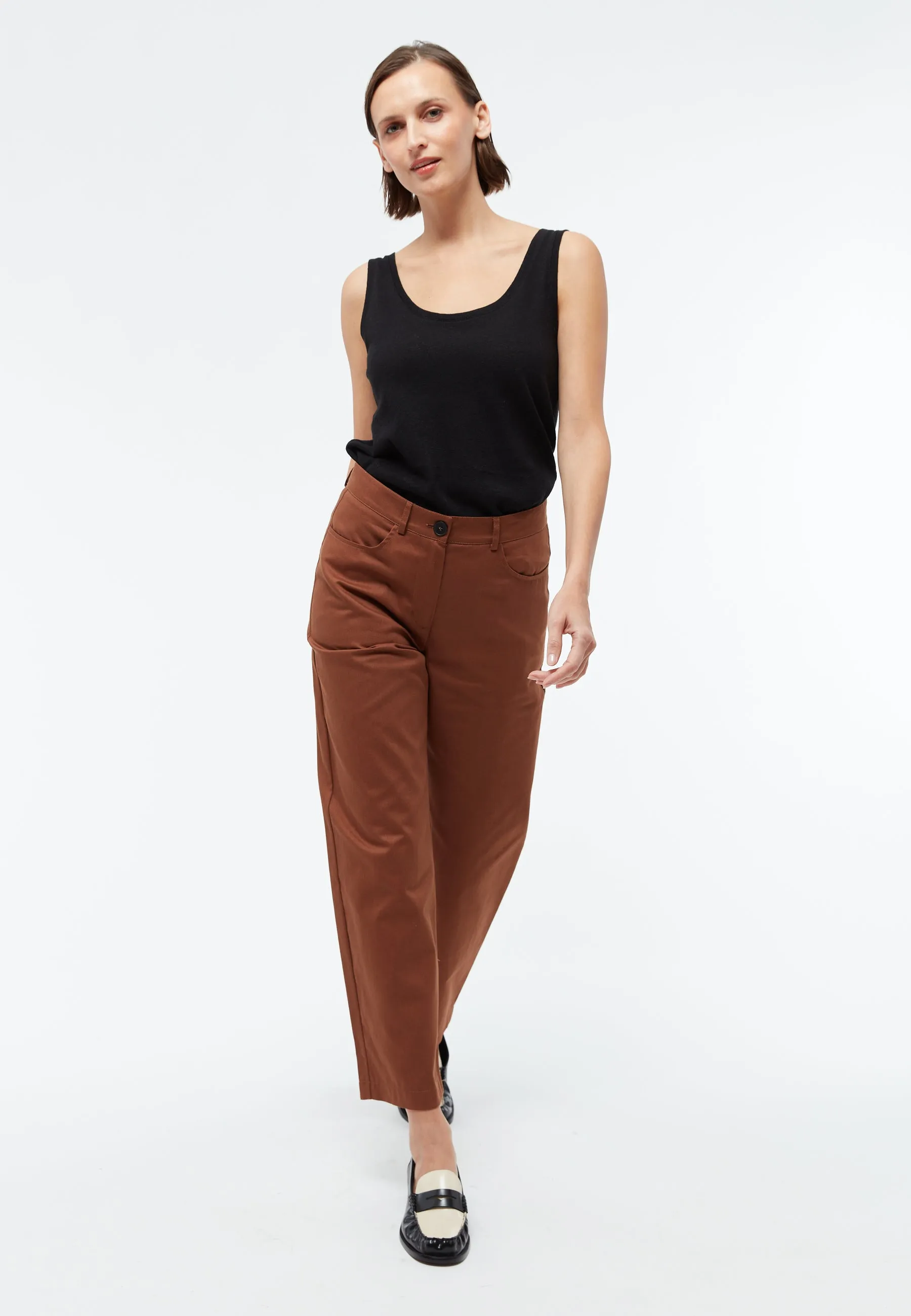 GBMAISIE tank top in cotton/linen mix - Black (Linen) Givn Berlin