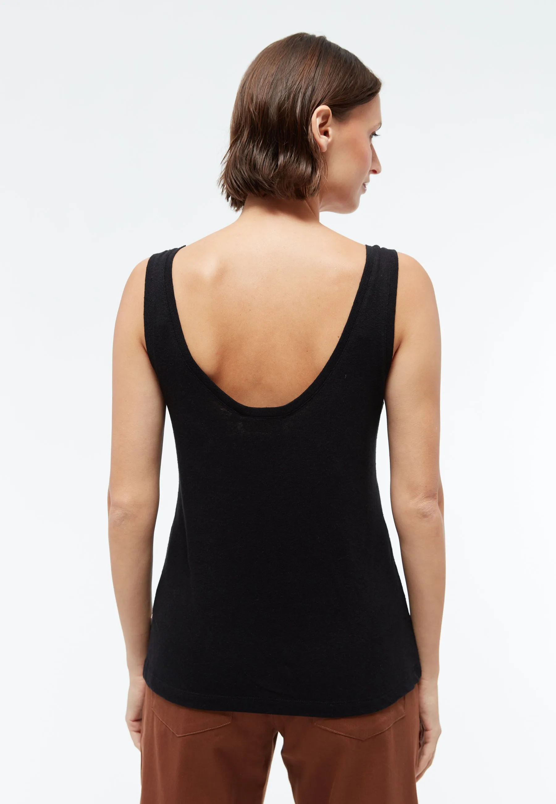 GBMAISIE tank top in cotton/linen mix - Black (Linen) Givn Berlin