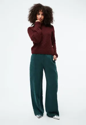 GBMARLA trousers in cupro (Bemberg™) with wide leg - Dark Teal Givn Berlin