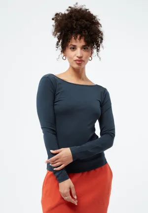 GBMIMI longsleeve made from organic cotton with a low-cut back - Midnight Blue Givn Berlin